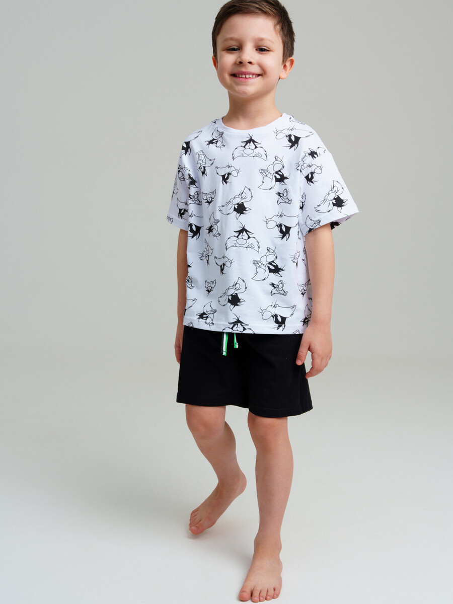 Комплект трикотажный фуфайка футболка шорты