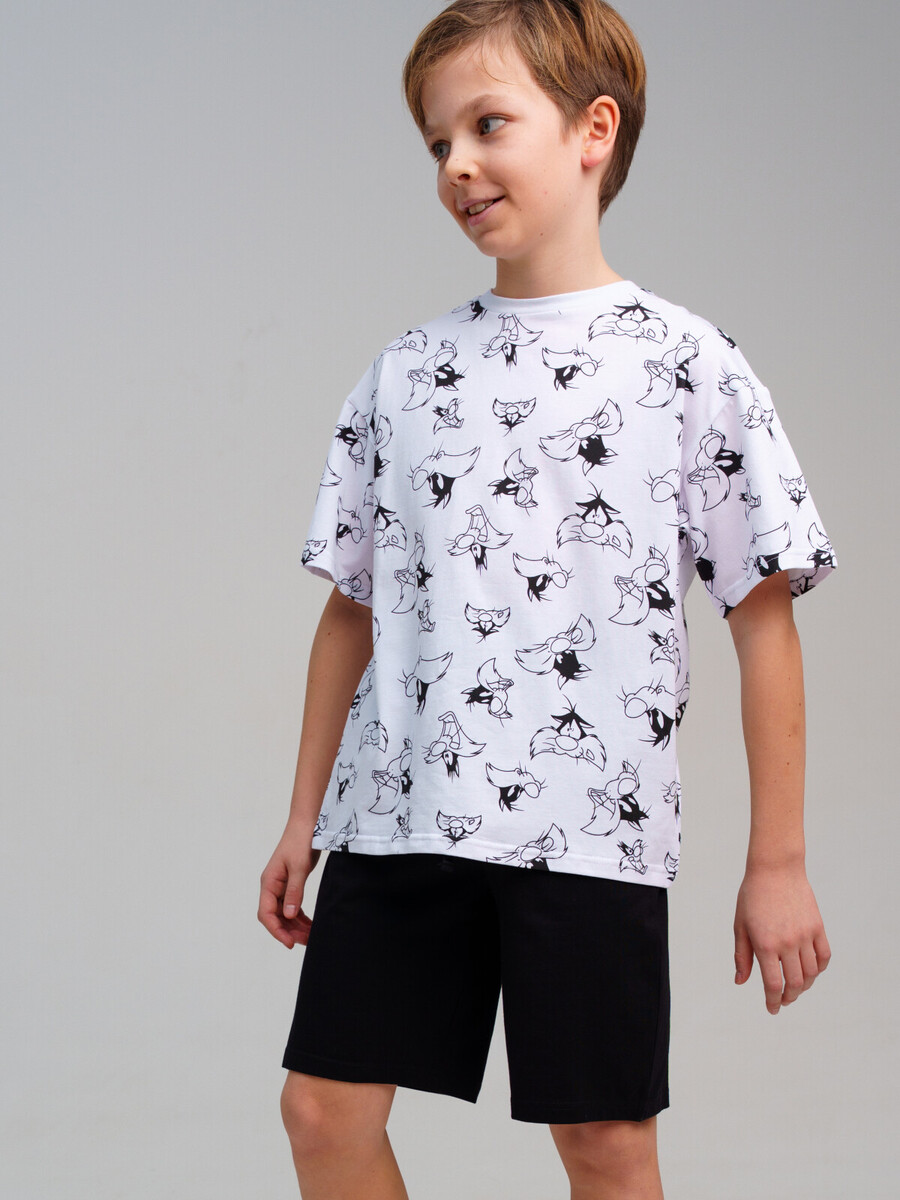 Комплект трикотажный фуфайка футболка шорты